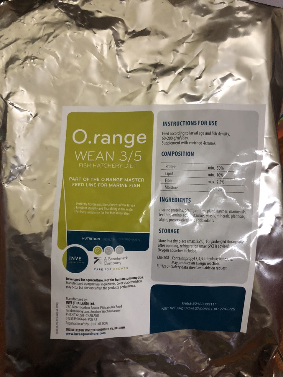 Cám Thái Inve orange 3/5 - 100g