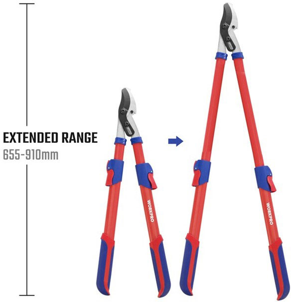 655-910mm Kéo cắt cành gấp gọn Workpro WP332007