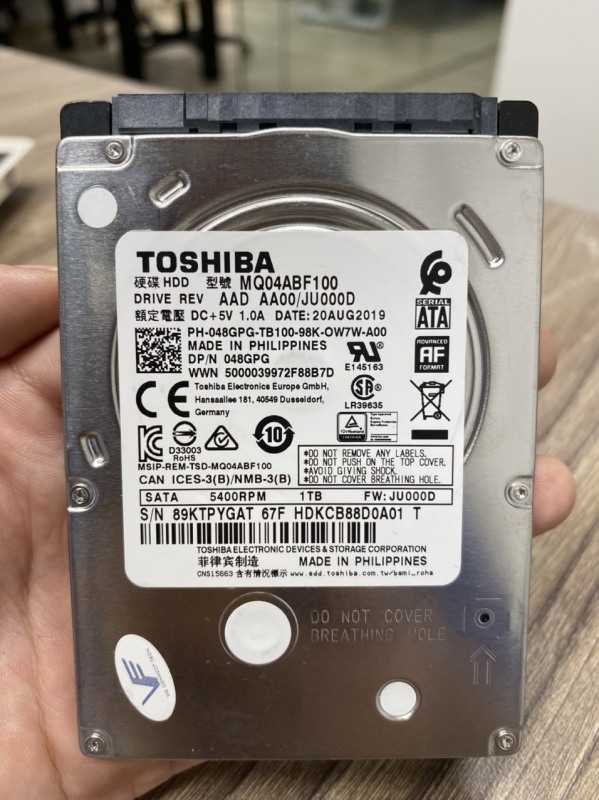 Bảng giá Ổ cứng Laptop 1TB (1000GB) Toshiba Zin Tháo Máy - BH 3 Tháng Phong Vũ