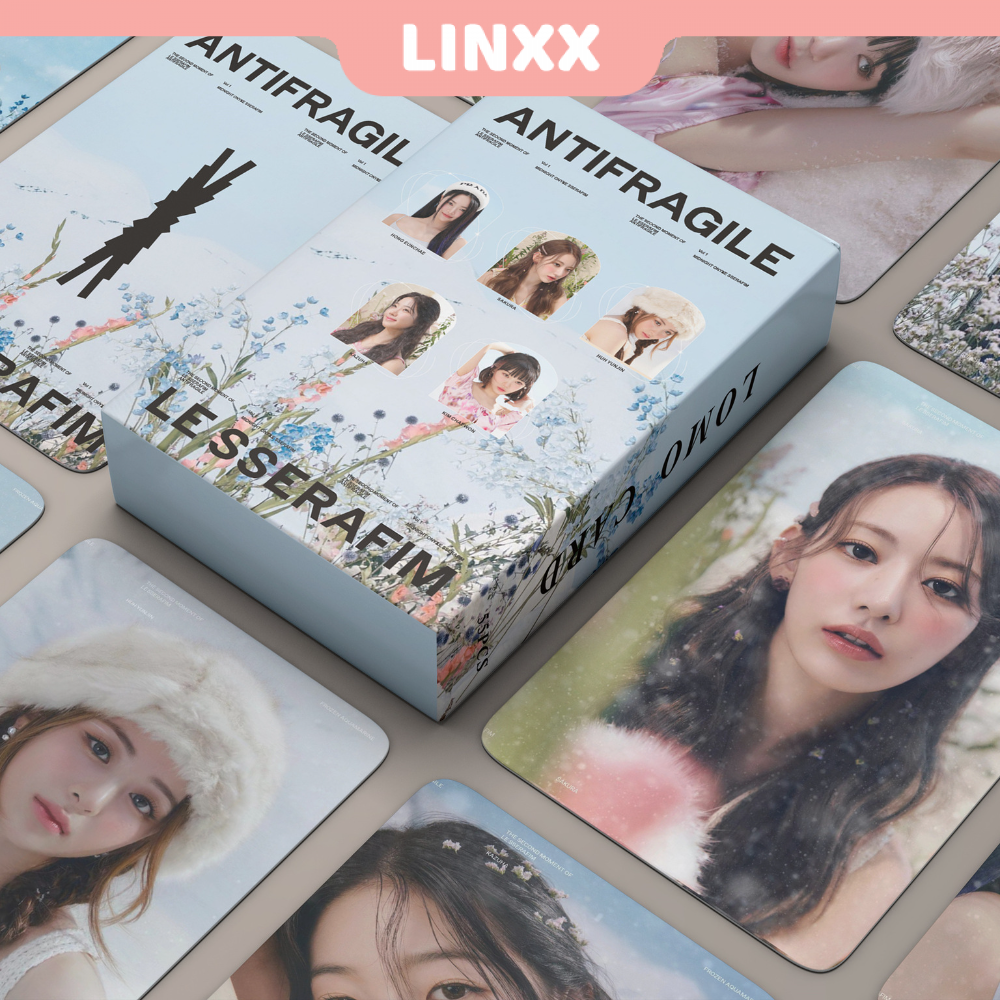 Linxx 55 pcs lesserafim antifragile album lomo card kpop photocards postcards series