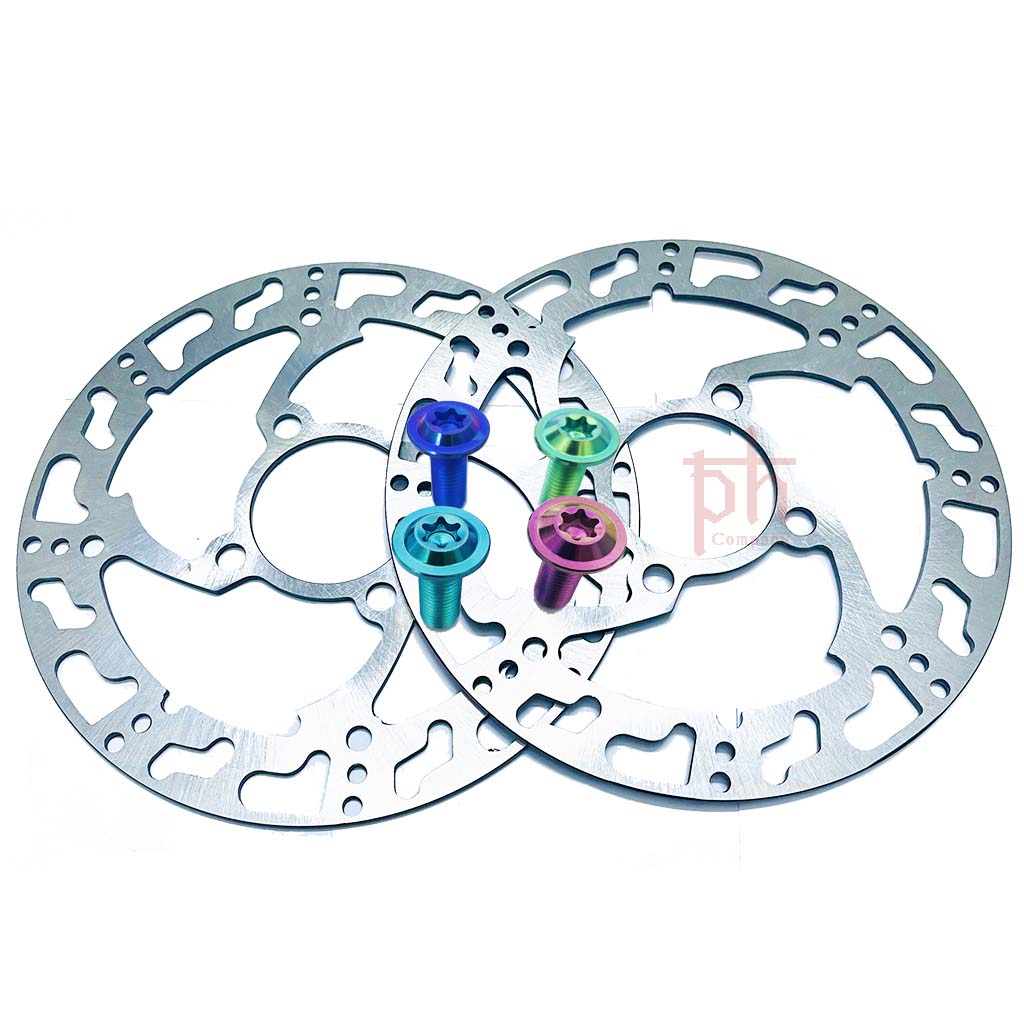 Đĩa Thắng Sirius, Wave, CNC Kèm 4 Ốc TITAN GR5-PHS