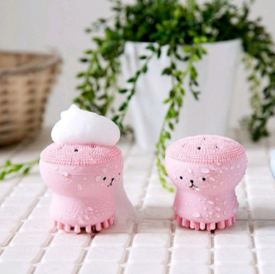 Silicon Face Washing Octopus
