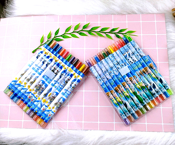 Sáp Vặn 12 Màu Dài Rolling Crayon 12 Màu (2525-12) ( Bé Trai, Bé Gái )
