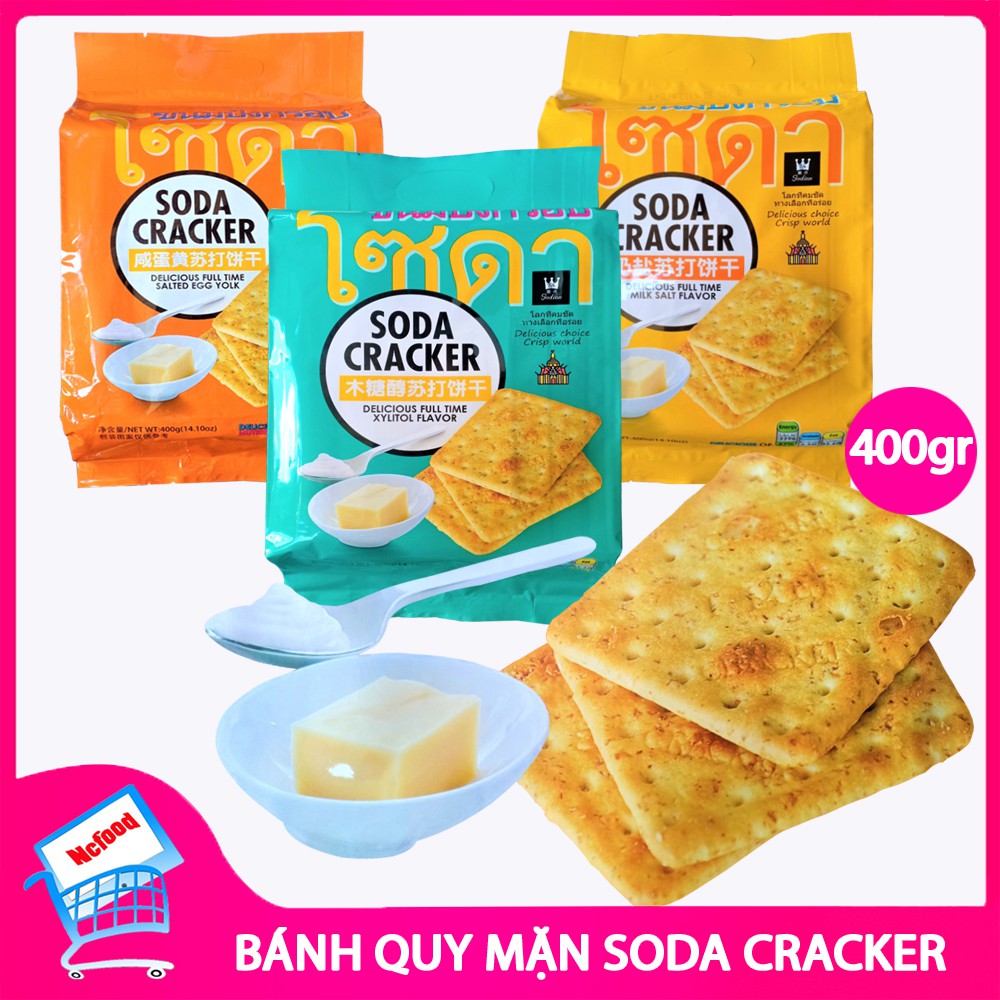 Bánh Soda Cracker ăn kiêng vị mặn Thái Lan 400g