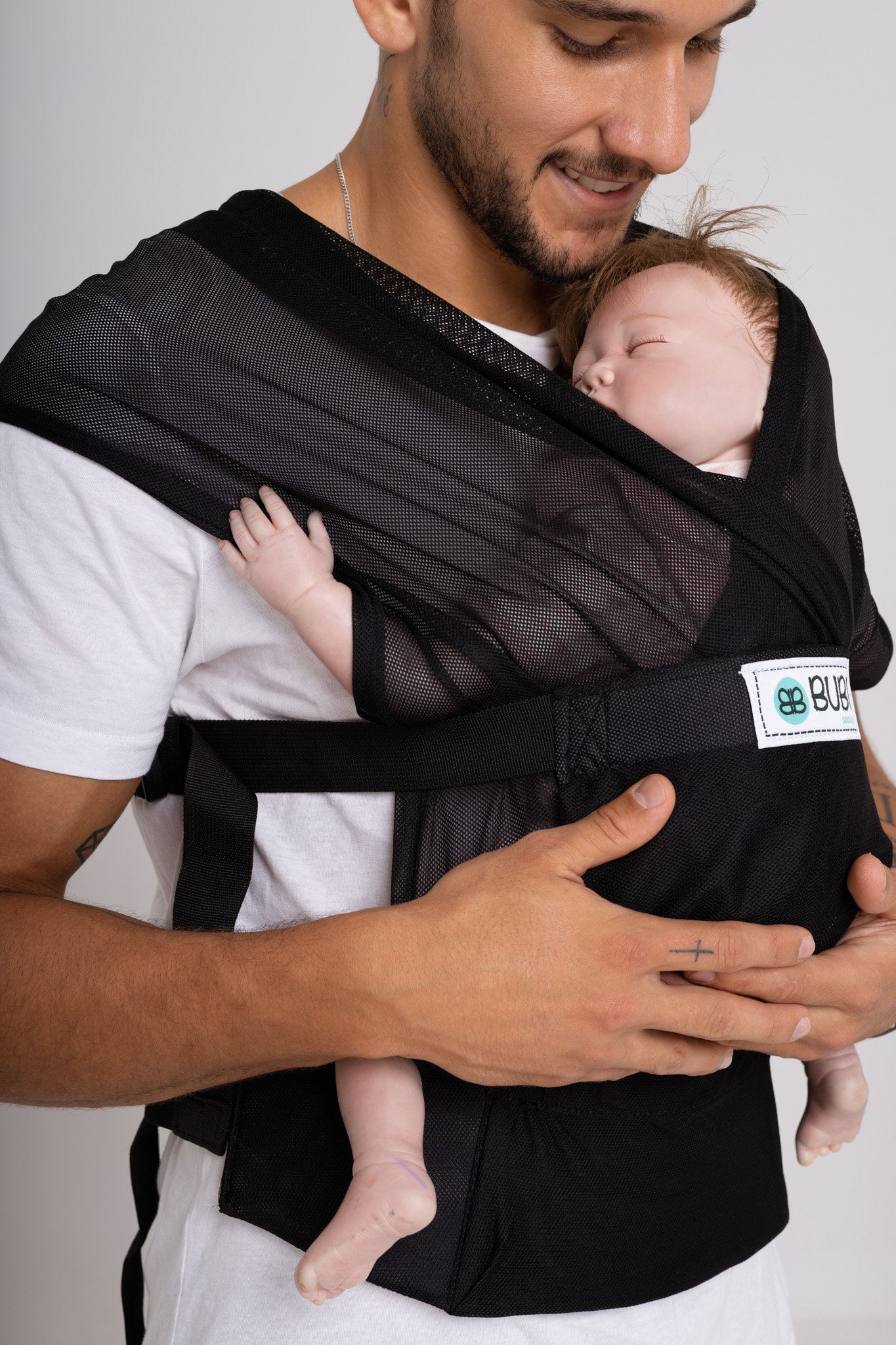 Địu vải BUBI Gen 3 - Đen lưới - PE