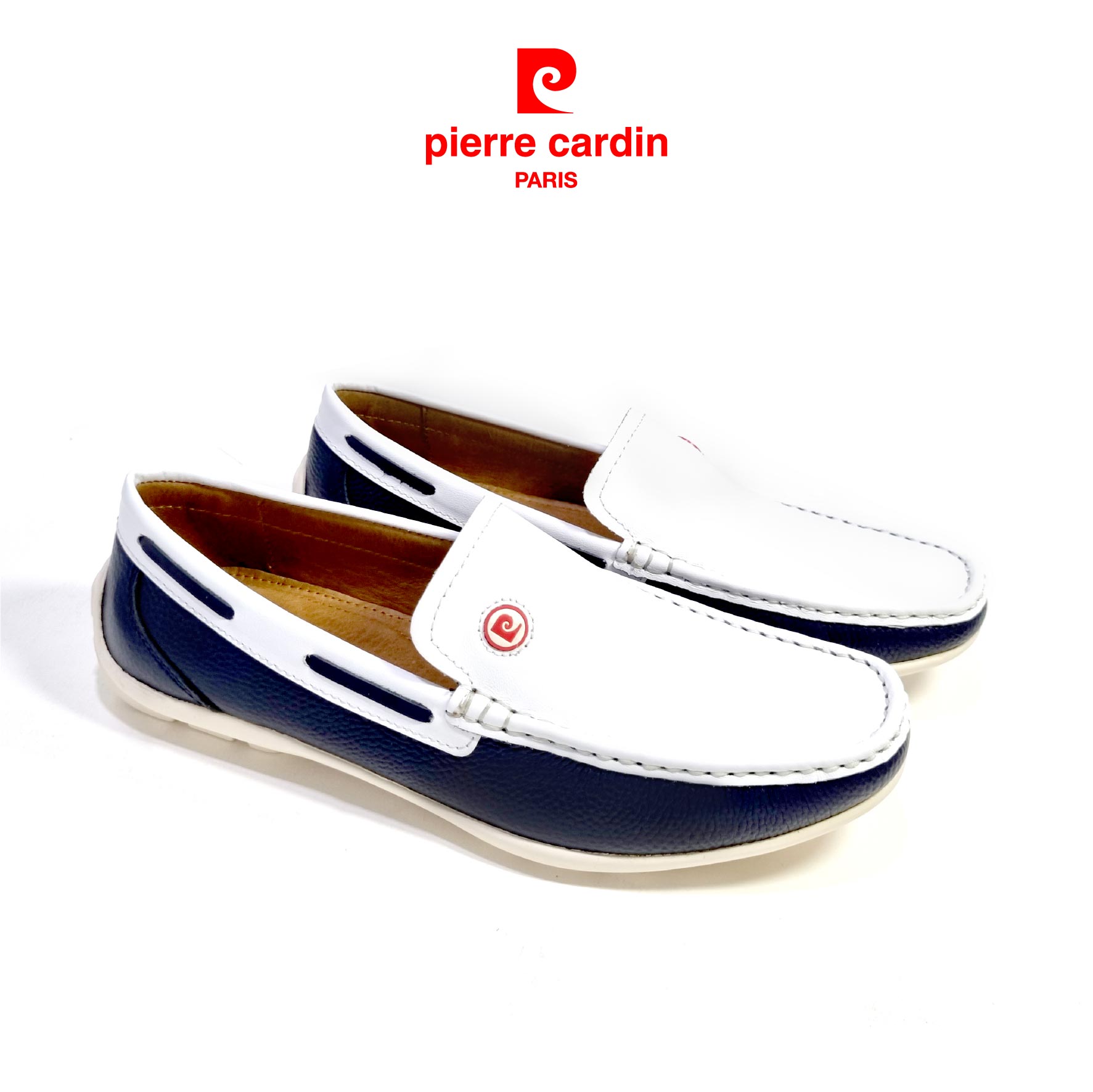 Giày da Casual nam Pierre Cardin Giày  lười nam chất liệu da bò thật nhập khẩu, đế cao su chống trơn trượt, bảo hành 12 tháng PCMFWLF 510