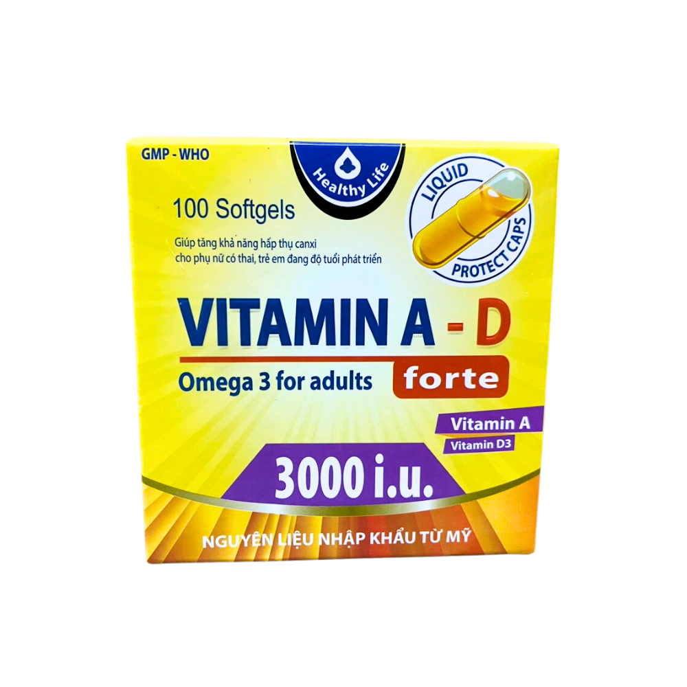 Vitamin a d fort ,bổ sung vitamin, giảm nguy cơ khô mắt mỏi mắt còi xương, hỗ trợ đẹp da hộp 100v