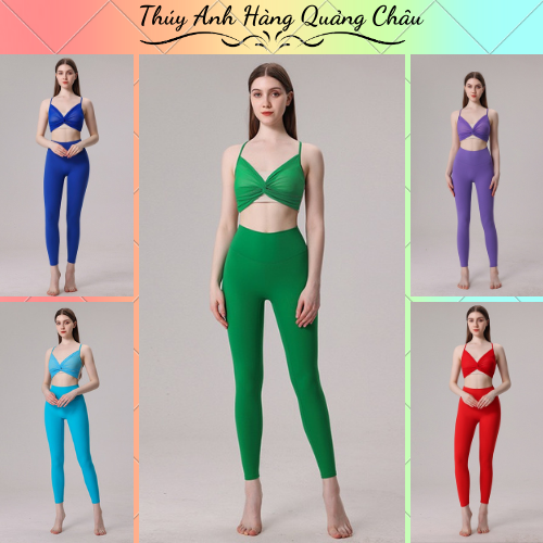 Set Tập YOGA Cao Cấp Hàng Quảng Châu Có MÚT, Bộ Tập GYM, AEROBIC Đệm Mút(BT34)