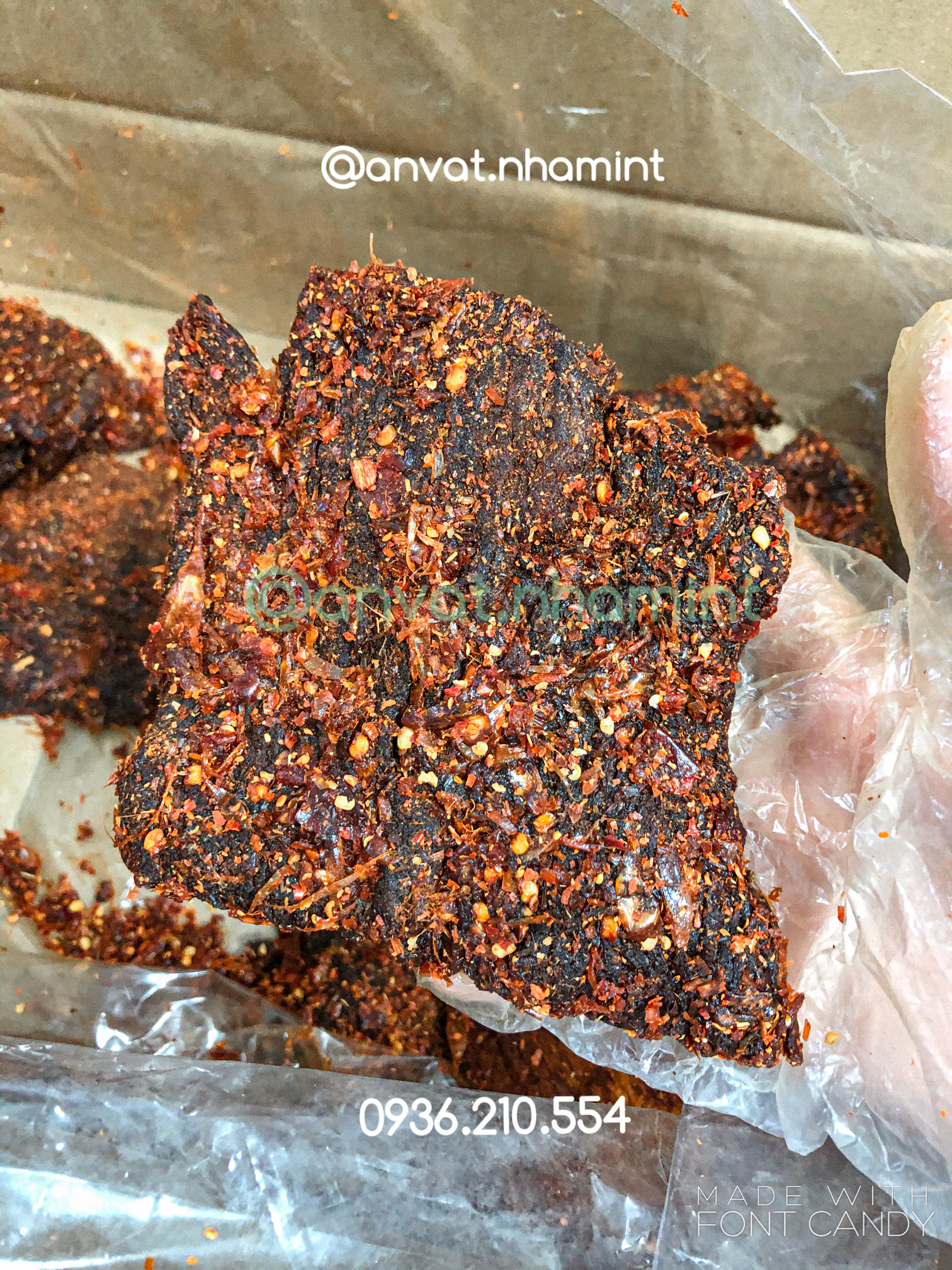 [100% thịt bò] 250gr BÒ KHÔ MIẾNG (hơi ướt mềm) - loại cao cấp (ảnh thật)