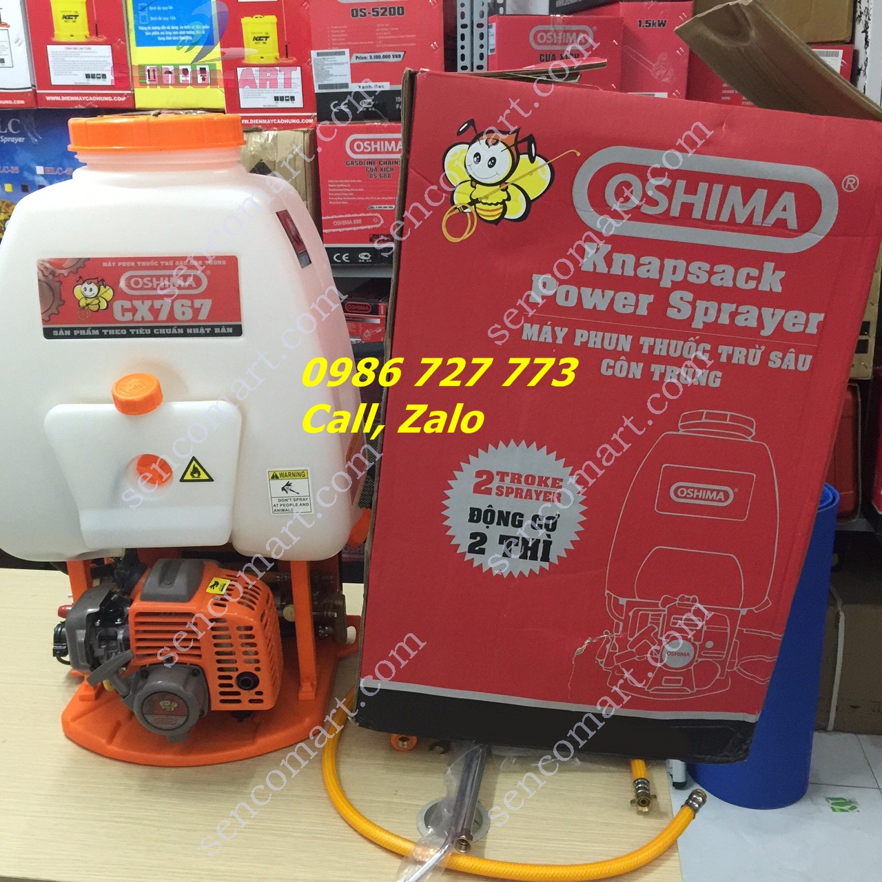 Bình xịt Oshima 767 chạy xăng 2 thì