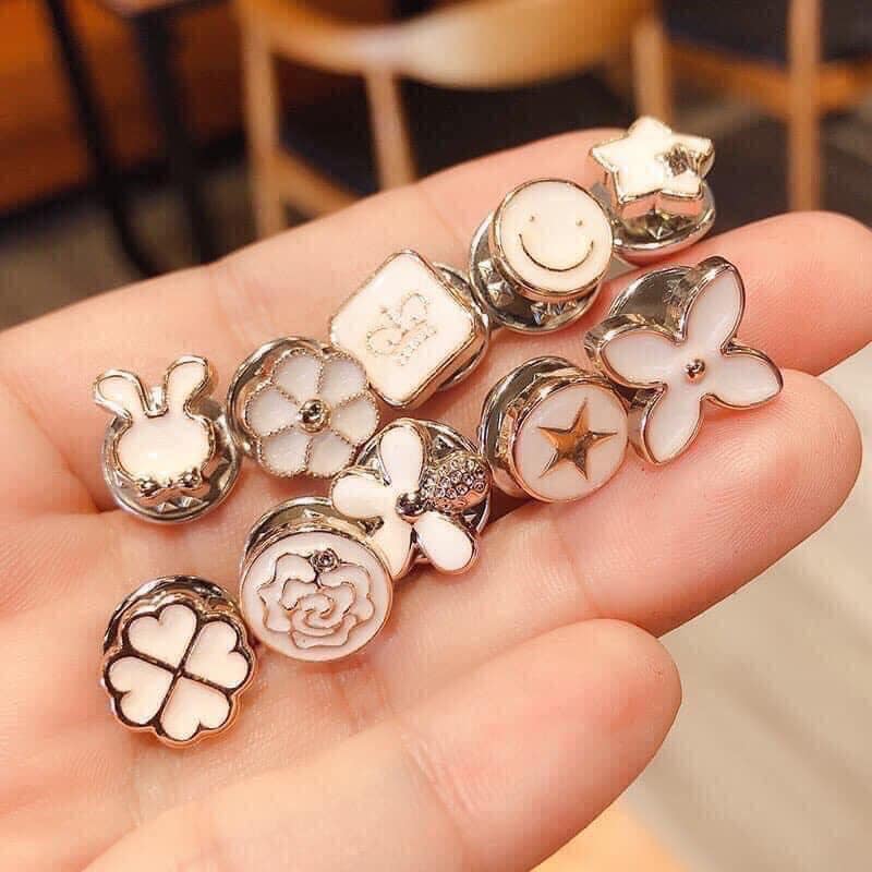Sét 10 cài áo mini mẫu mới siêu cute,- cài áo Cố Định -cài Áo Nữ Trang Trí Sáng Tạo -Cài áo Nhỏ Gọn Tinh Tế Đơn Giản-Cài áo mini nhiều hình siêu đẹp