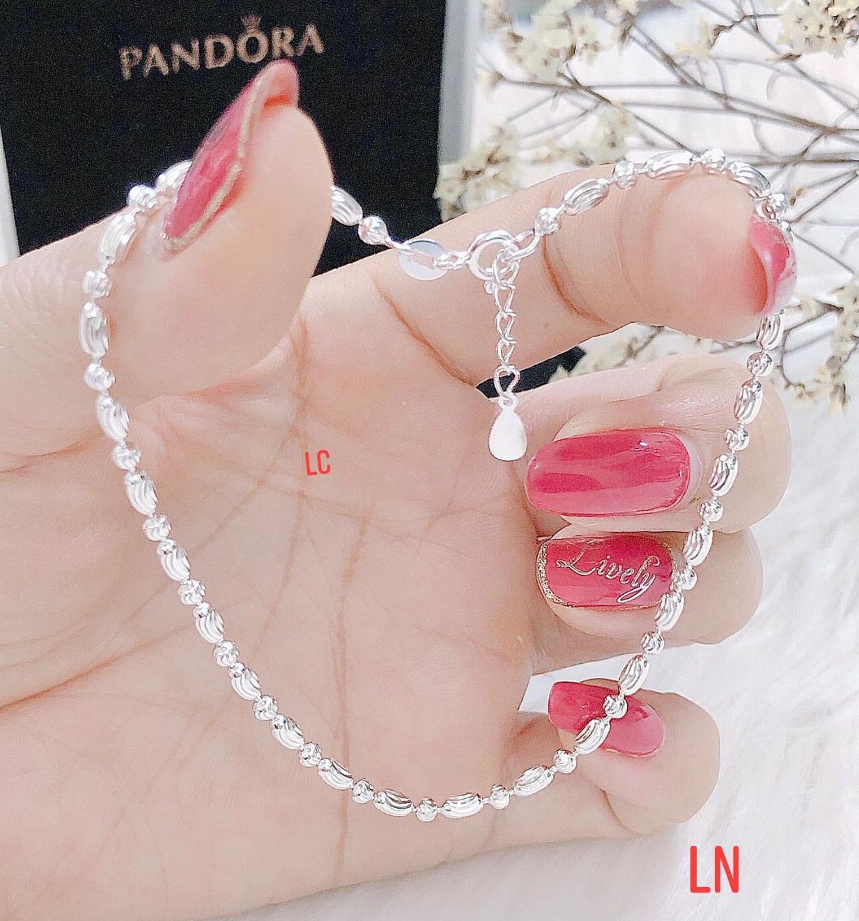 Lắc chân bạc thời trang cao cấp chất liệu bằng bạc Ý MS15m