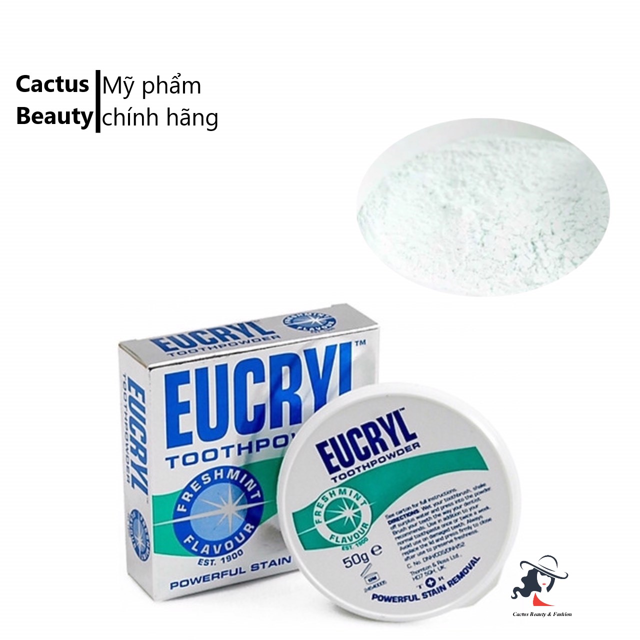 Bột tẩy trắng răng Eucryl Toothpowder 50g
