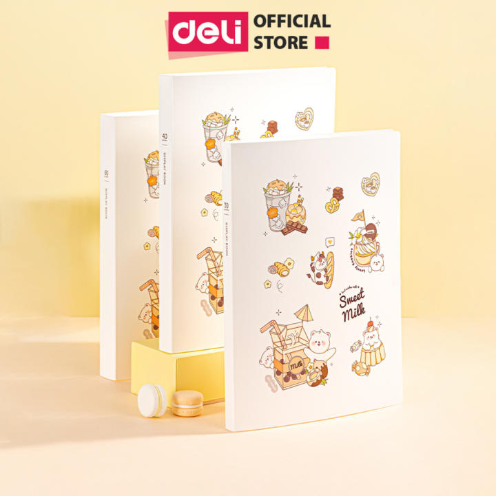 File lá học sinh A4 Deli màu pastel họa tiết cute - 30/40 lá - PQ312 - Hình ảnh 2