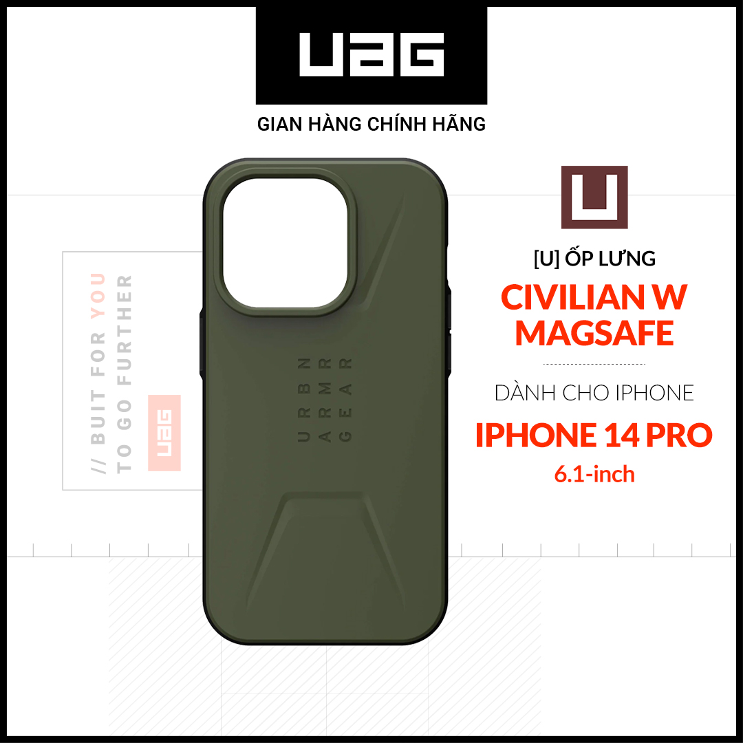 Ốp Lưng UAG CIVILIAN W MAGSAFE Cho iPhone 14 PRO [6.1 INCH]