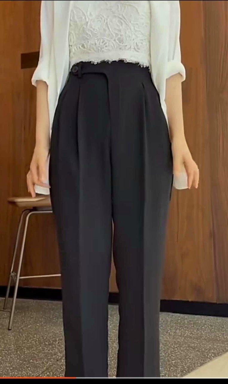 Baggy nữ cạp lệch 1 cúc