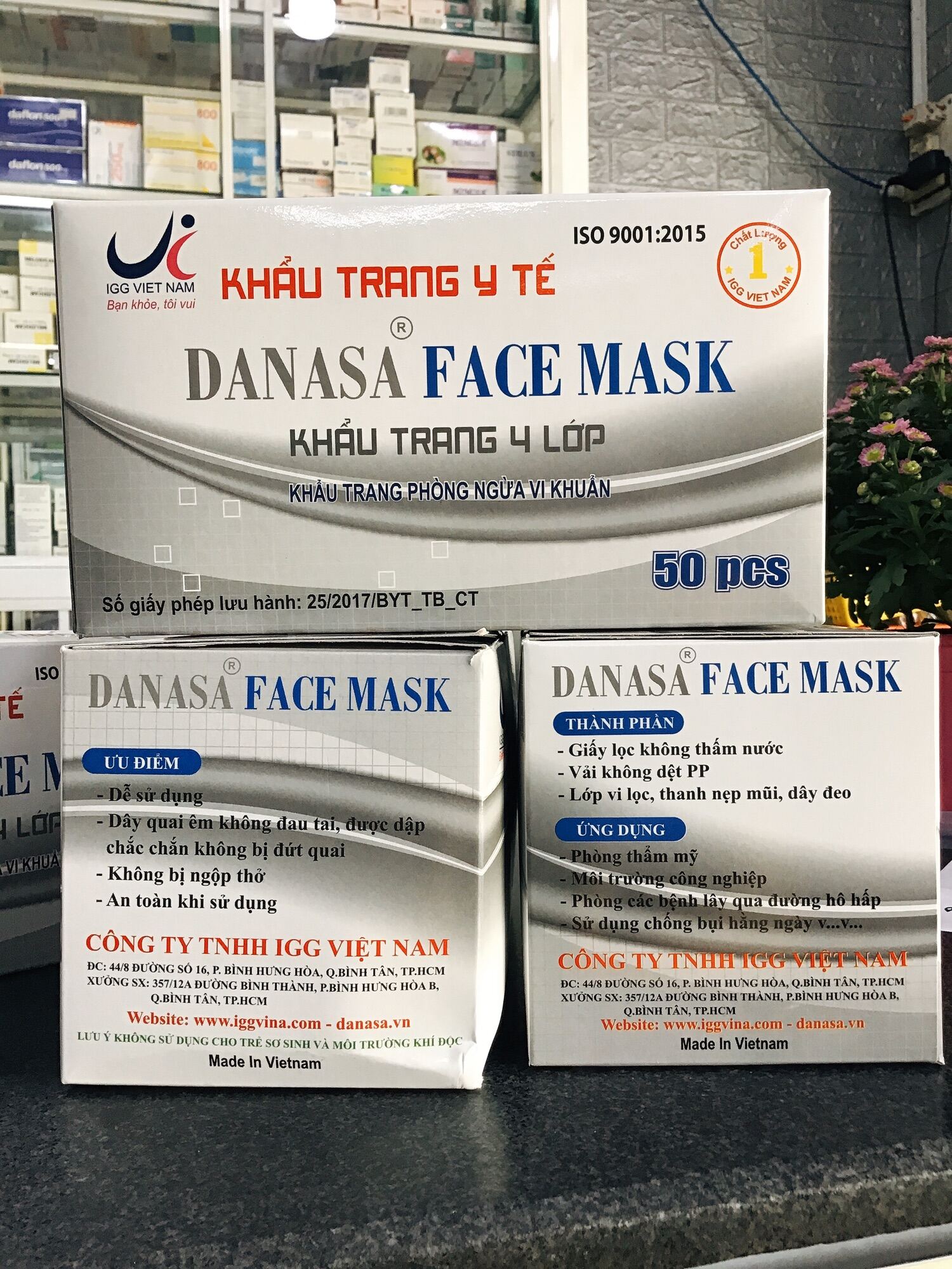 [HCM]Khẩu trang y tế 4 lớp Danasa( Hộp 50 cái)