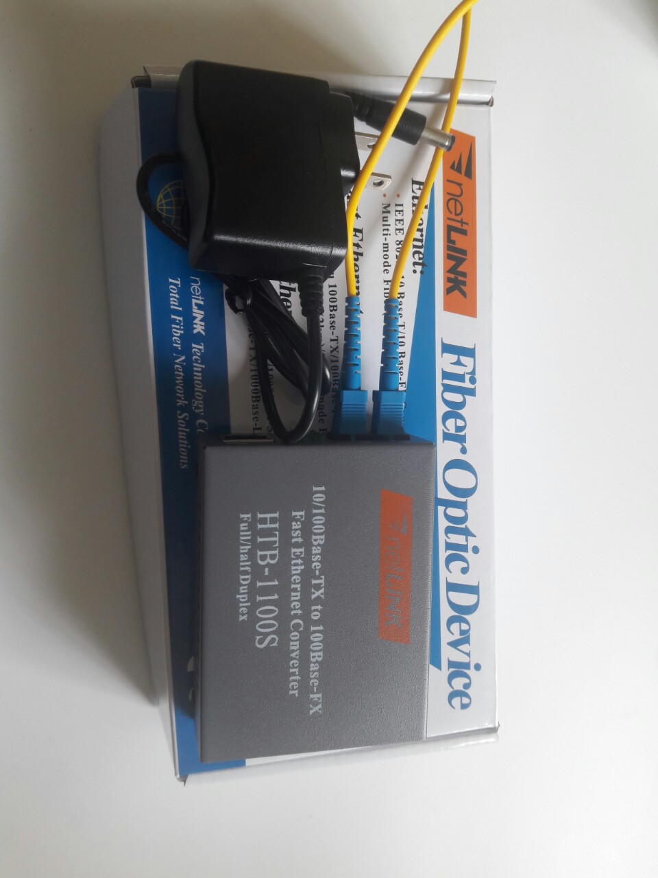 1 Bộ 2 Converter 2 fo Netlink HTB-1100s 25km nguồn đẩy đủ