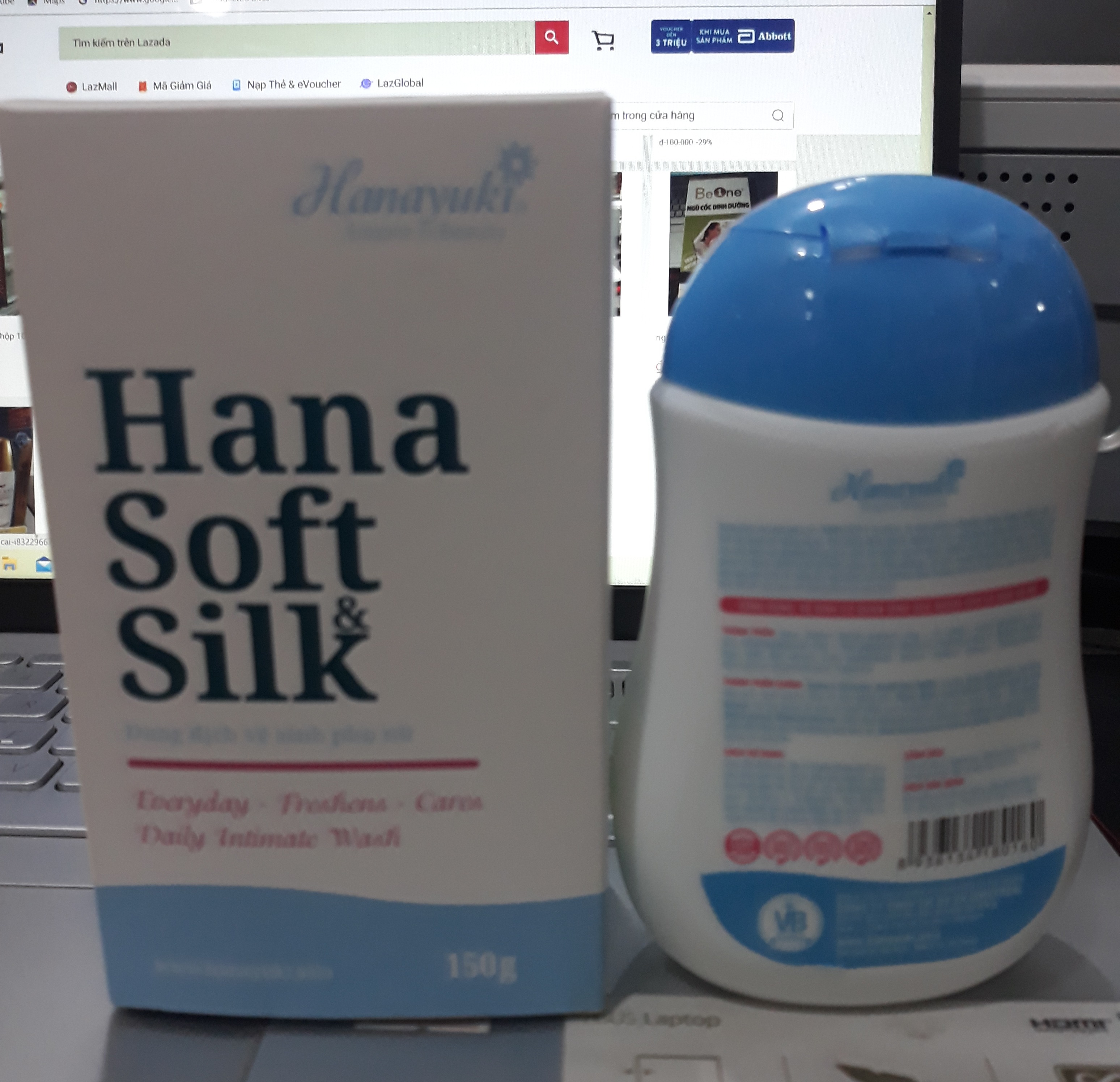 dung dịch vệ sinh hana soft silk 150g