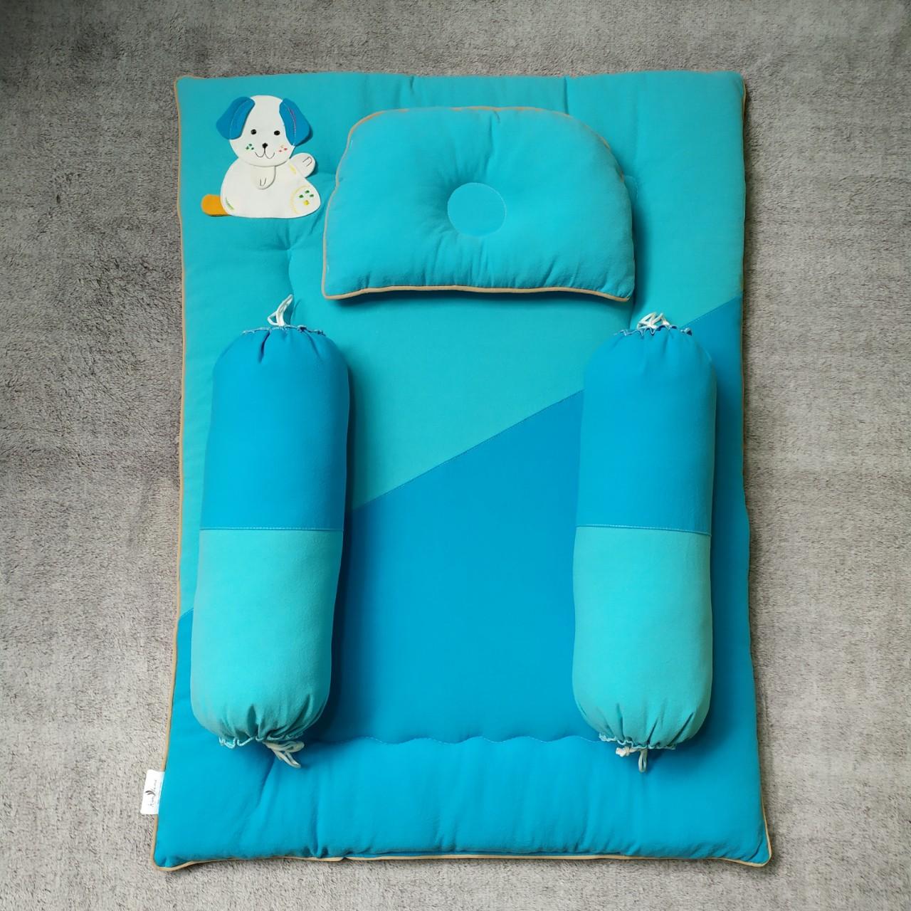 Bộ nệm gối sơ sinh kim home Cara (Cho em bé từ 0-18m)