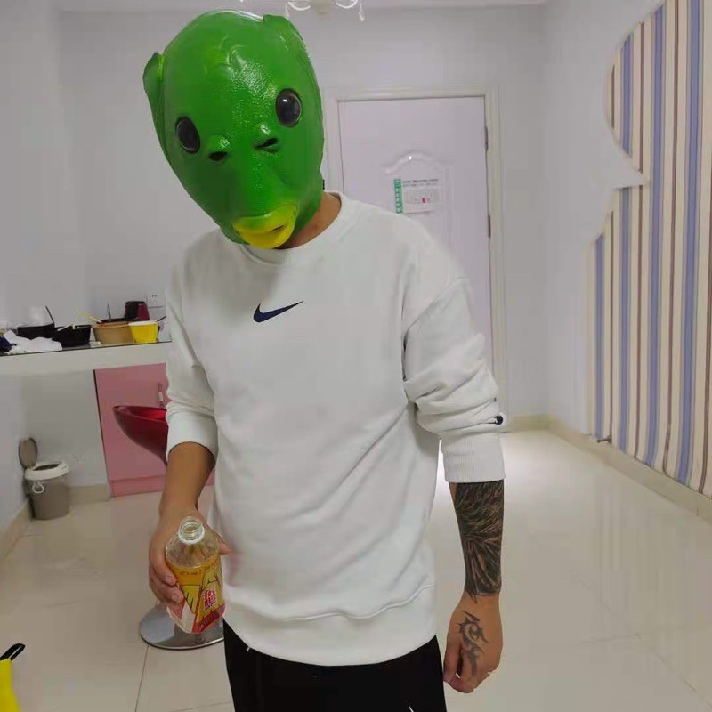 MẶT NẠ HÌNH ĐẦU CÁ MÀU XANH