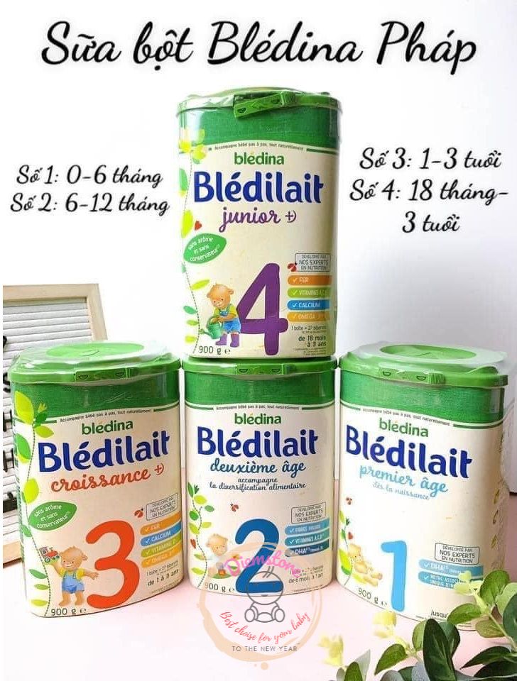 Sữa bột Bledilait số 1-2-3-4 hộp 900gr