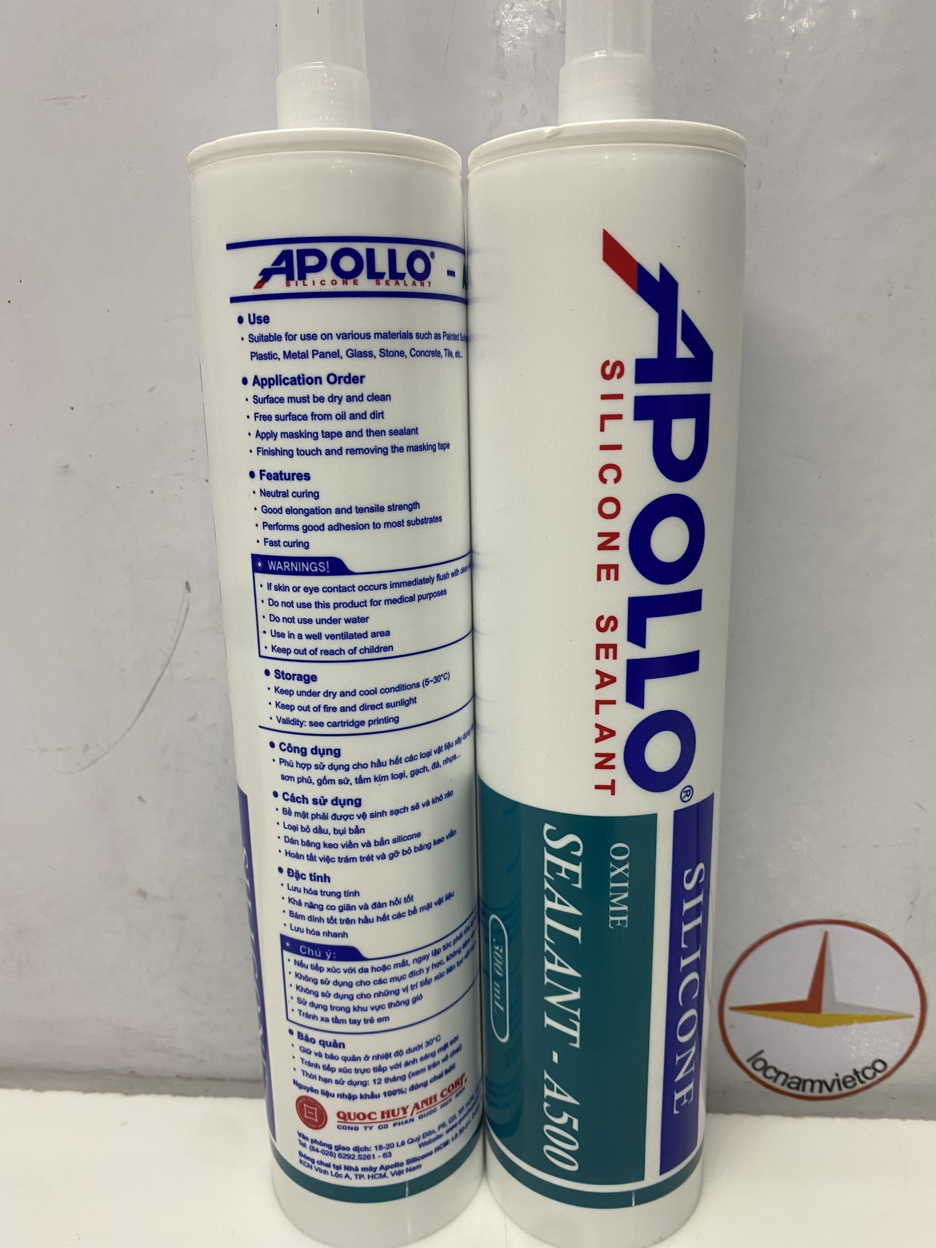 Keo Silicon Apolo A500( xám, đen, trắng trong, trắng sữa) 300ml