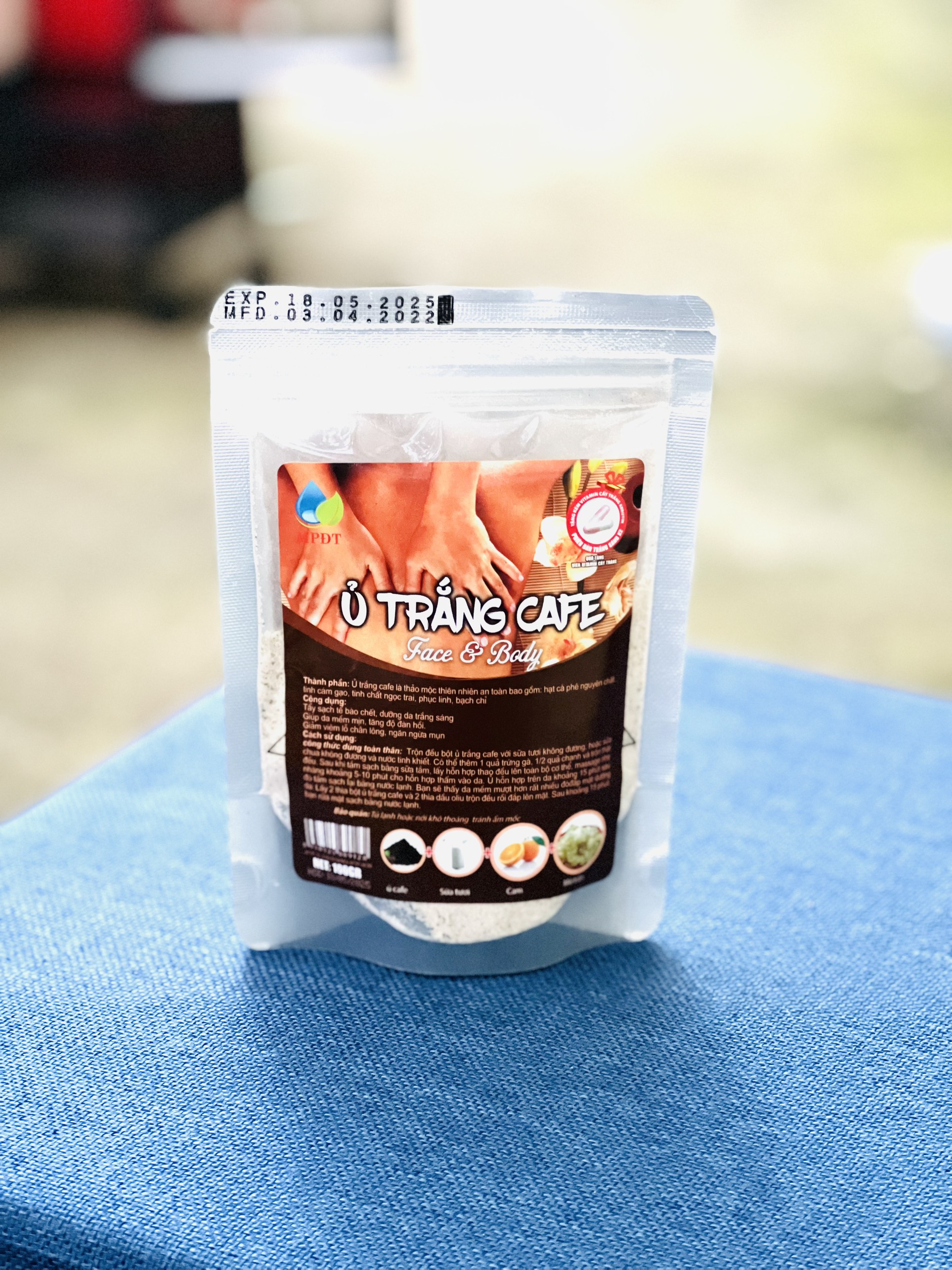 (100gr) Combo 1 gói ủ cafe ,dùng cho face và body
