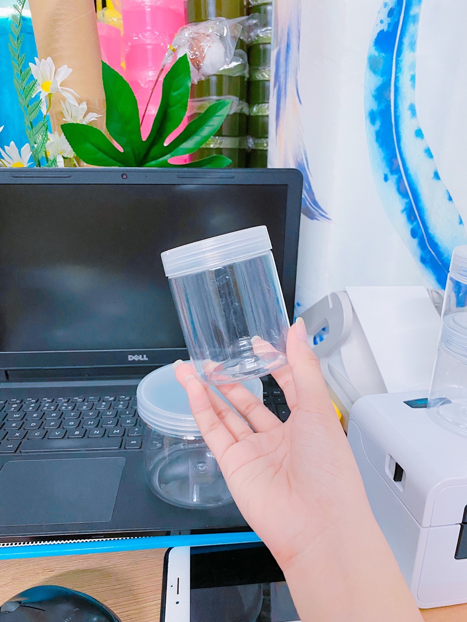 Hủ 500g nhựa trong suốt đựng kem