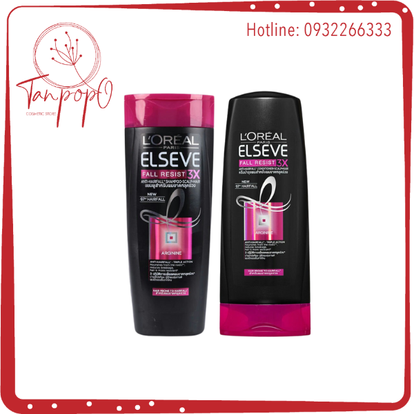 Cặp dầu gội L'Oréal 330ml, Dầu xả L'Oréal 325ml ngăn ngừa rụng tóc