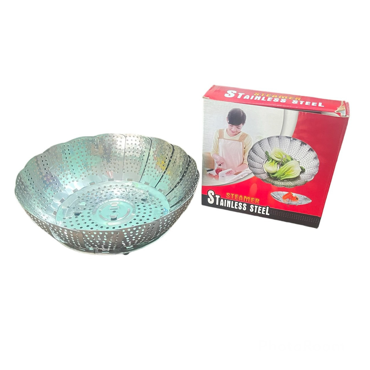 Xửng hấp inox 4 chân xếp gọn 32cm