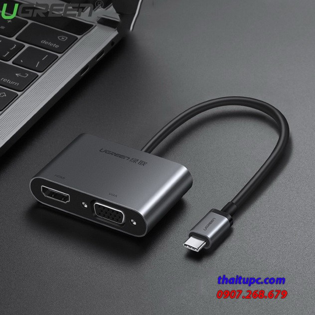 Cáp USB C To HDMI và VGA Ugreen 50505
