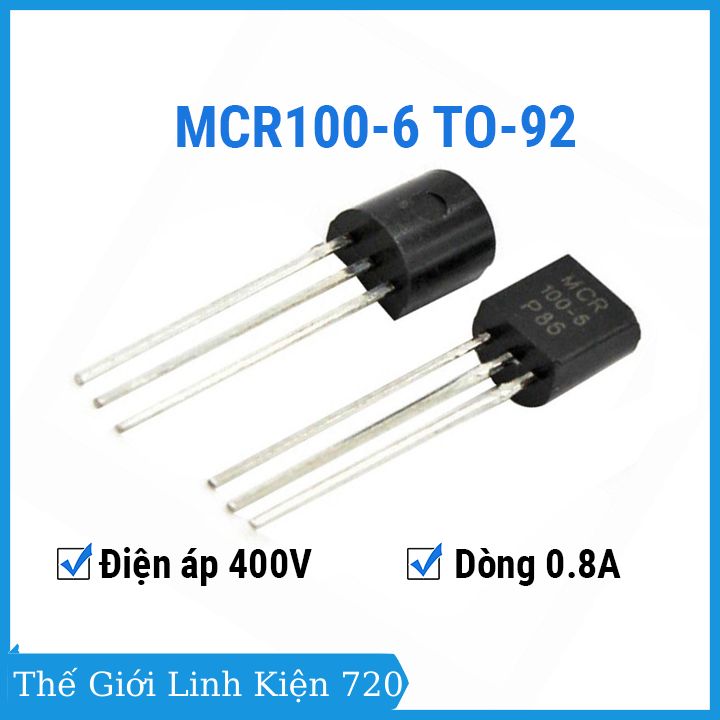Combo 12 thyristor mcr100-6 to92 linh kiện bán dẫn điện áp cao 400v 0.8a