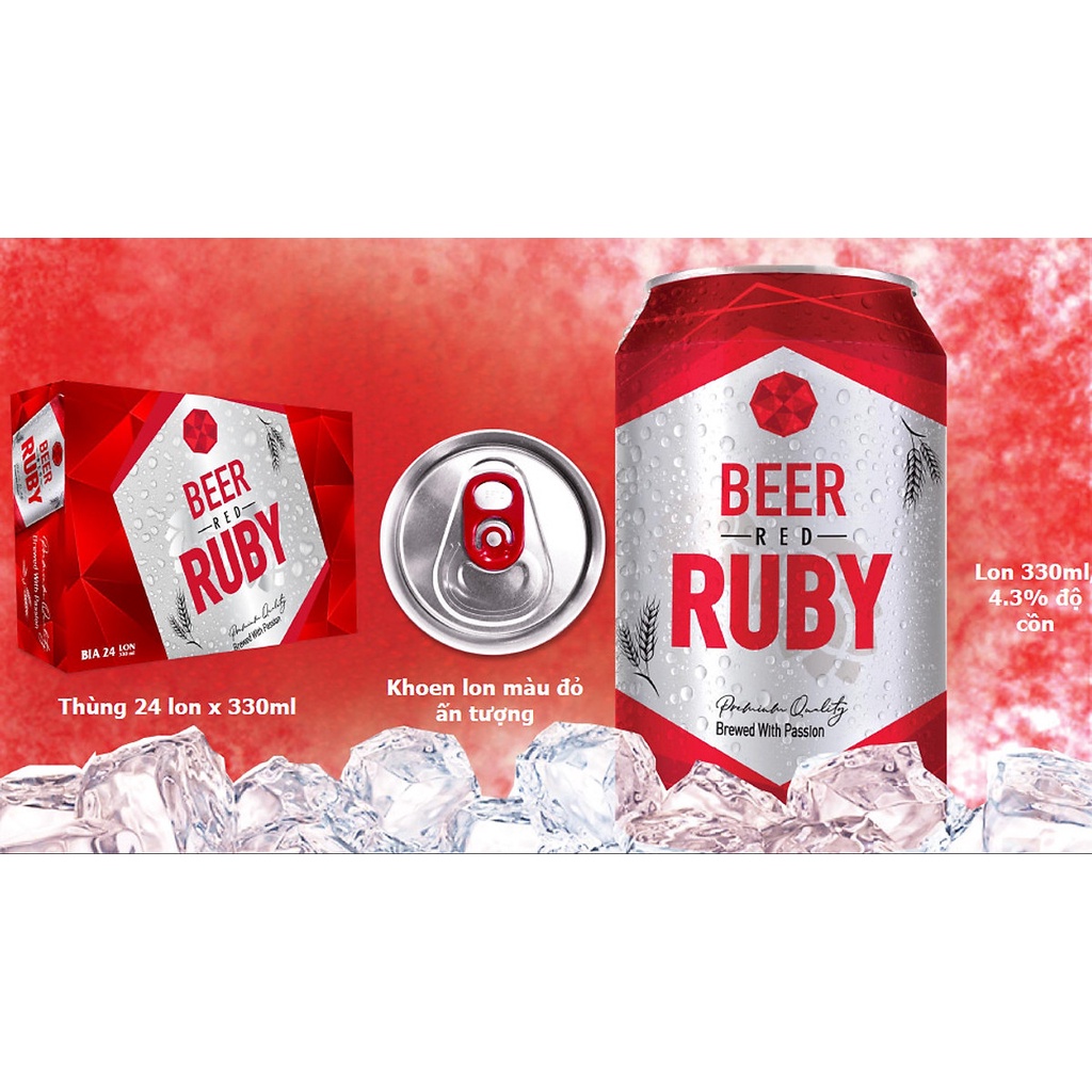 [Siêu thị WinMart] - Bia Red Ruby lon 330ml