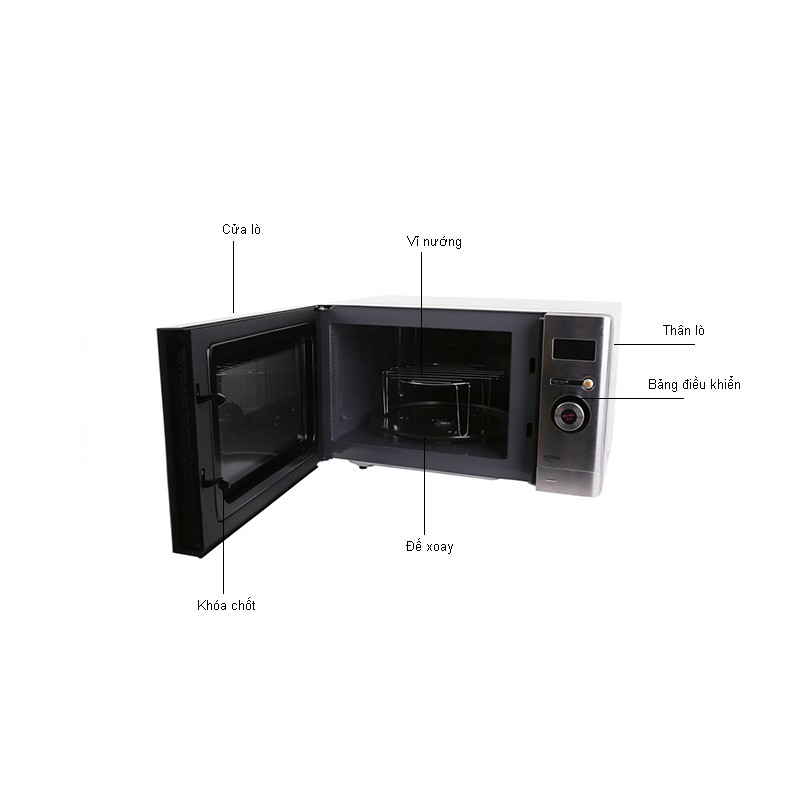 Lò Vi Sóng Sharp R-G623VN(ST) - 23 Lít Có (Giá áp dụng giao tại HN, HCM& các tỉnh liên hệ shop)