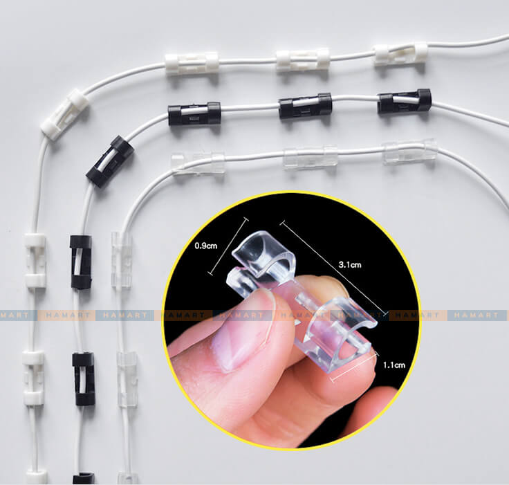 Bộ 20 Kẹp Dây Điện Dán Tường Thông Minh Keo 3M Nẹp Cố Định Dây Điện Chống Rối