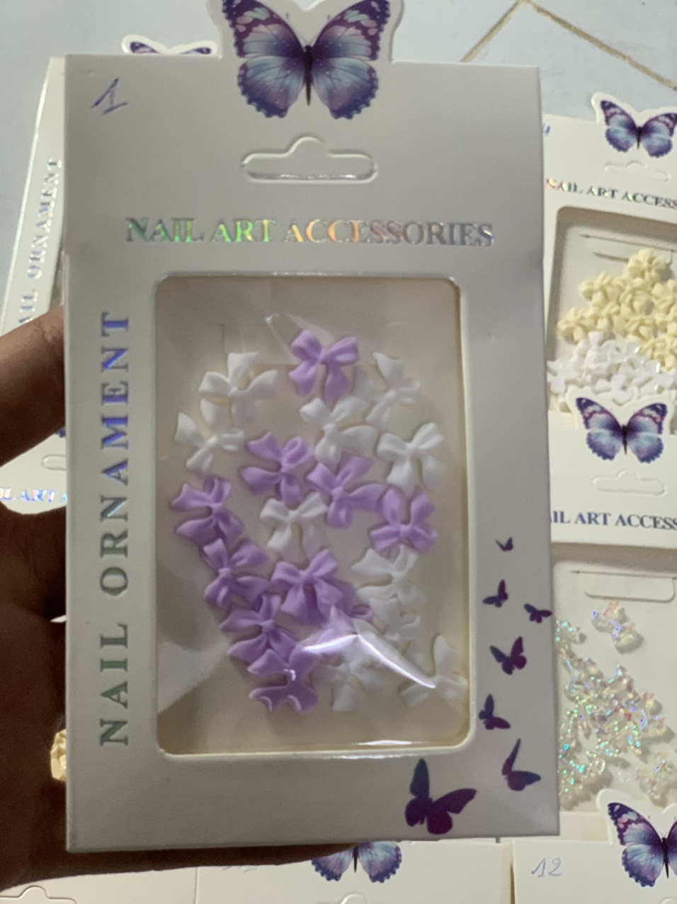Charm nơ đính móng siêu xinh