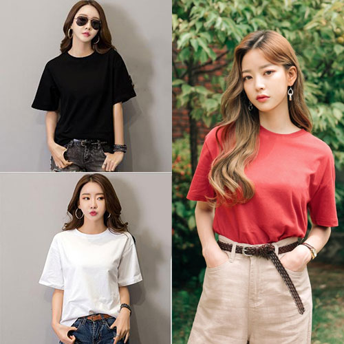 [HCM]Áo Thun Nữ Trơn Basic Thời Trang