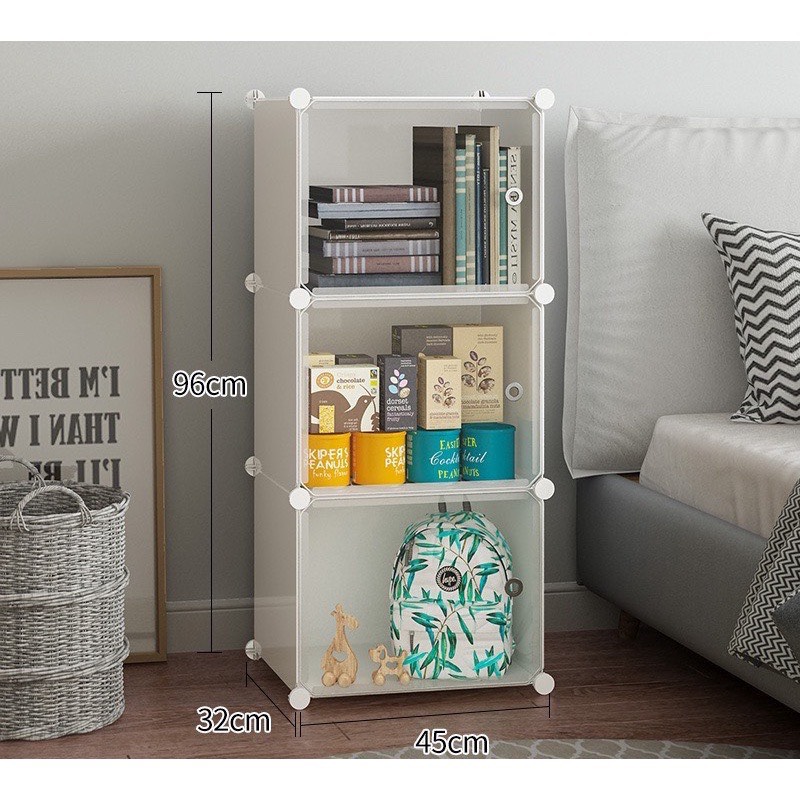 Tủ nhựa lắp ghép 3 ngăn màu sắc đa dạng - tiện lợi - di chuyển lắp đặt dễ dàng - chọn theo phân loại