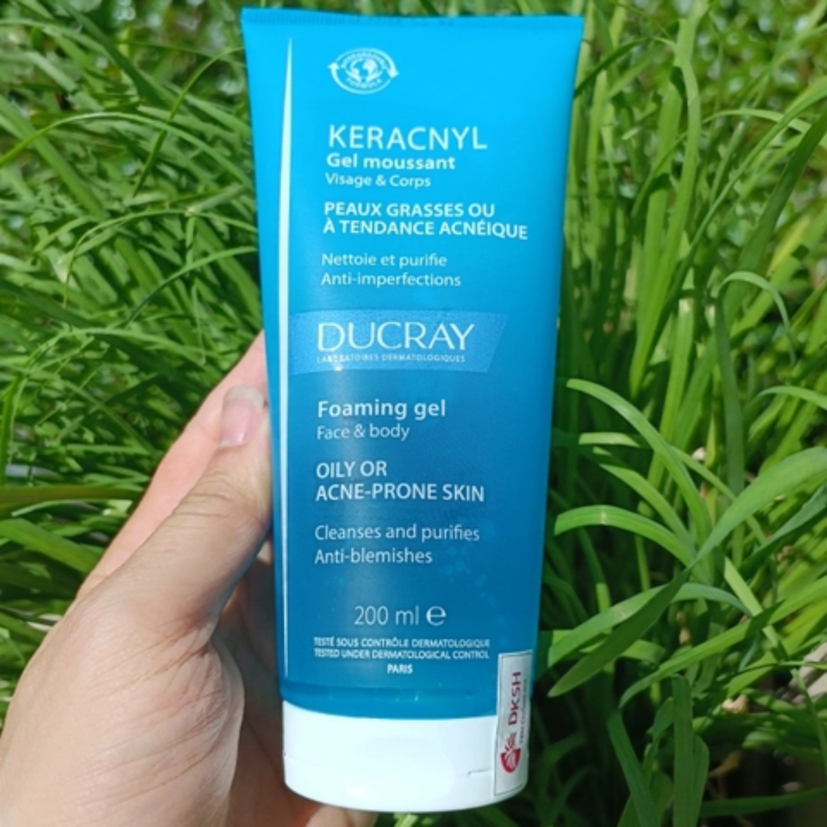 Sữa rửa mặt DUCRAY cho da nhờn mụn - DUCRAY KERACNYL FOAMING GEL 200ML