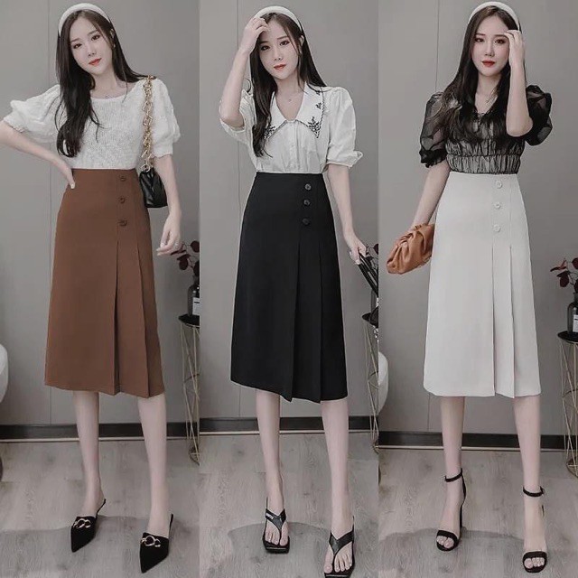 Chân váy xếp ly công sở