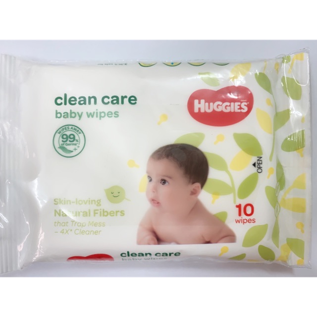 [HCM]Combo 10 gói khăn ướt Huggies (10 tờ/bịch)