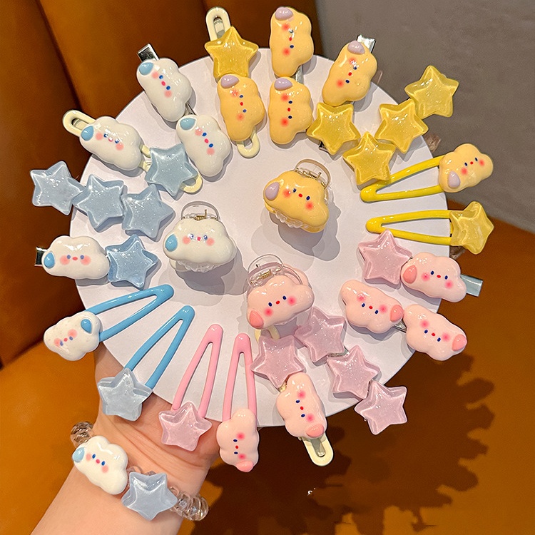 🌸kẹp tóc & Dễ thương mây sao kẹp tóc~YINSAF🌸