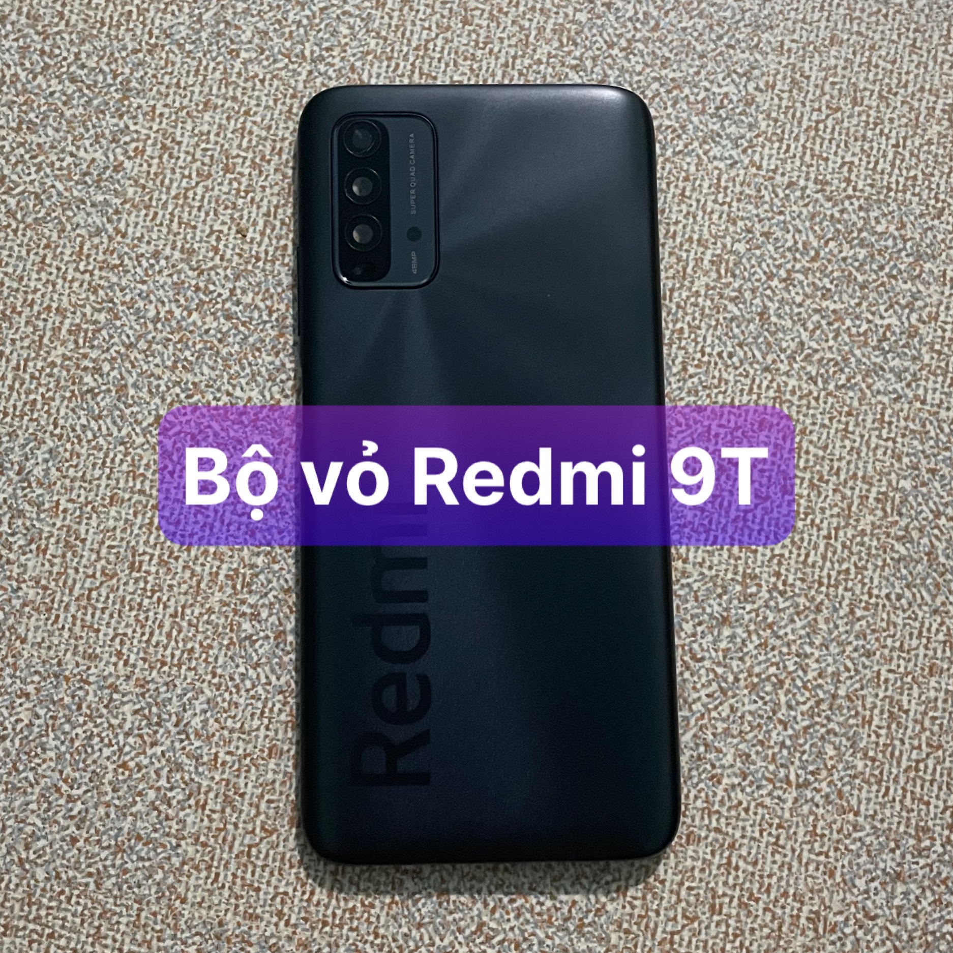Bộ vỏ Redmi 9T ,kèm khay sim,phím âm lượng,kính camera