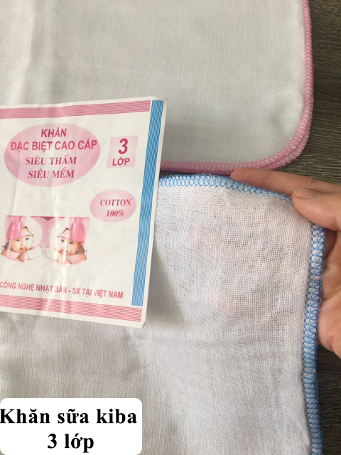 Khăn sữa kiba 2lớp,3lớp, 4lớp(10chiếc)