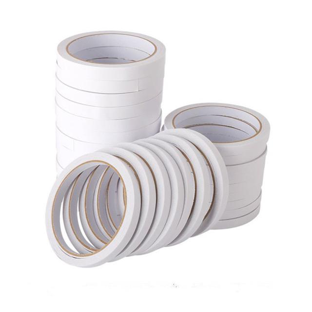 Slim Strong Adhesive Double Sided Sticky Tape White Powerful Double Faced Adhesive Double Side Tape Double Sided Adhesive Tape
