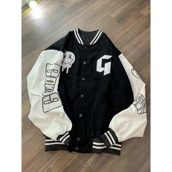 Áo Khoác Nhung Kiểu BomBer Nam Nữ Phối Hình Icon Thời Trang Cực Teen, Chất Liệu Vải Nhung Cao Cấp Mẫu Hot trend. TP0495