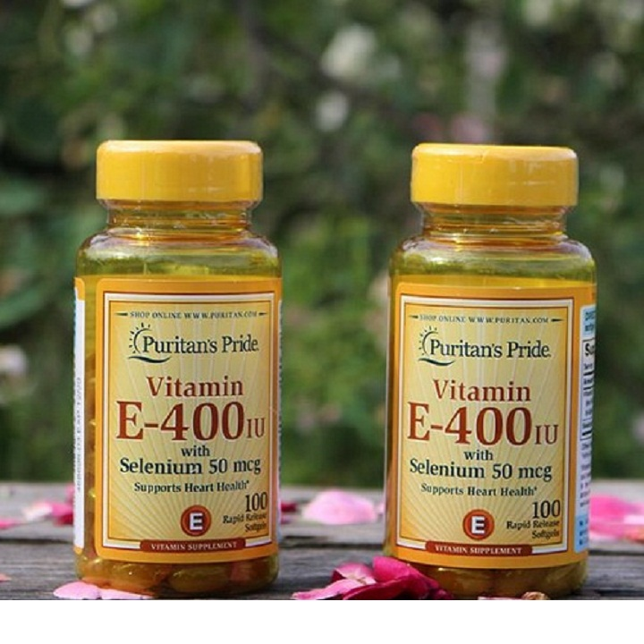 Viên uống đẹp da Vitamin E 400 IU Puritan's Pride ngăn ngừa loãn hoá , bảo vệ da giúp da luôn mềm mại - hộp 100 viên - HÀNG CTY NHẬP KHẨU MỸ