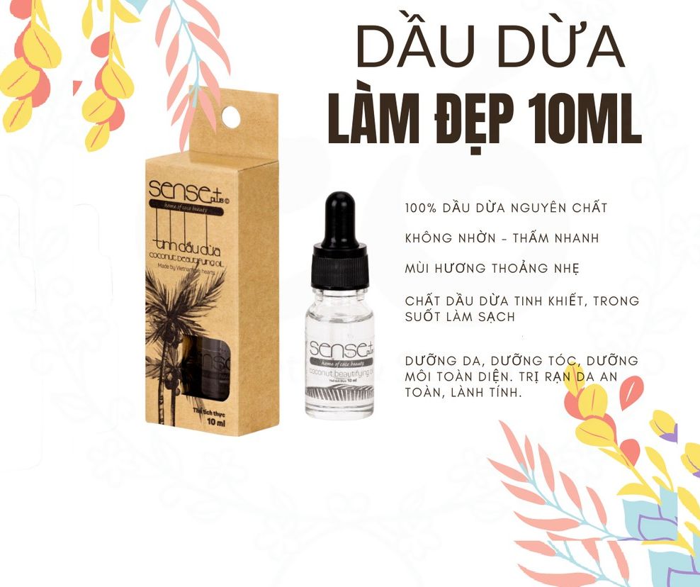Tinh dầu dừa làm đẹp 100% nguyên chất Sense Plus