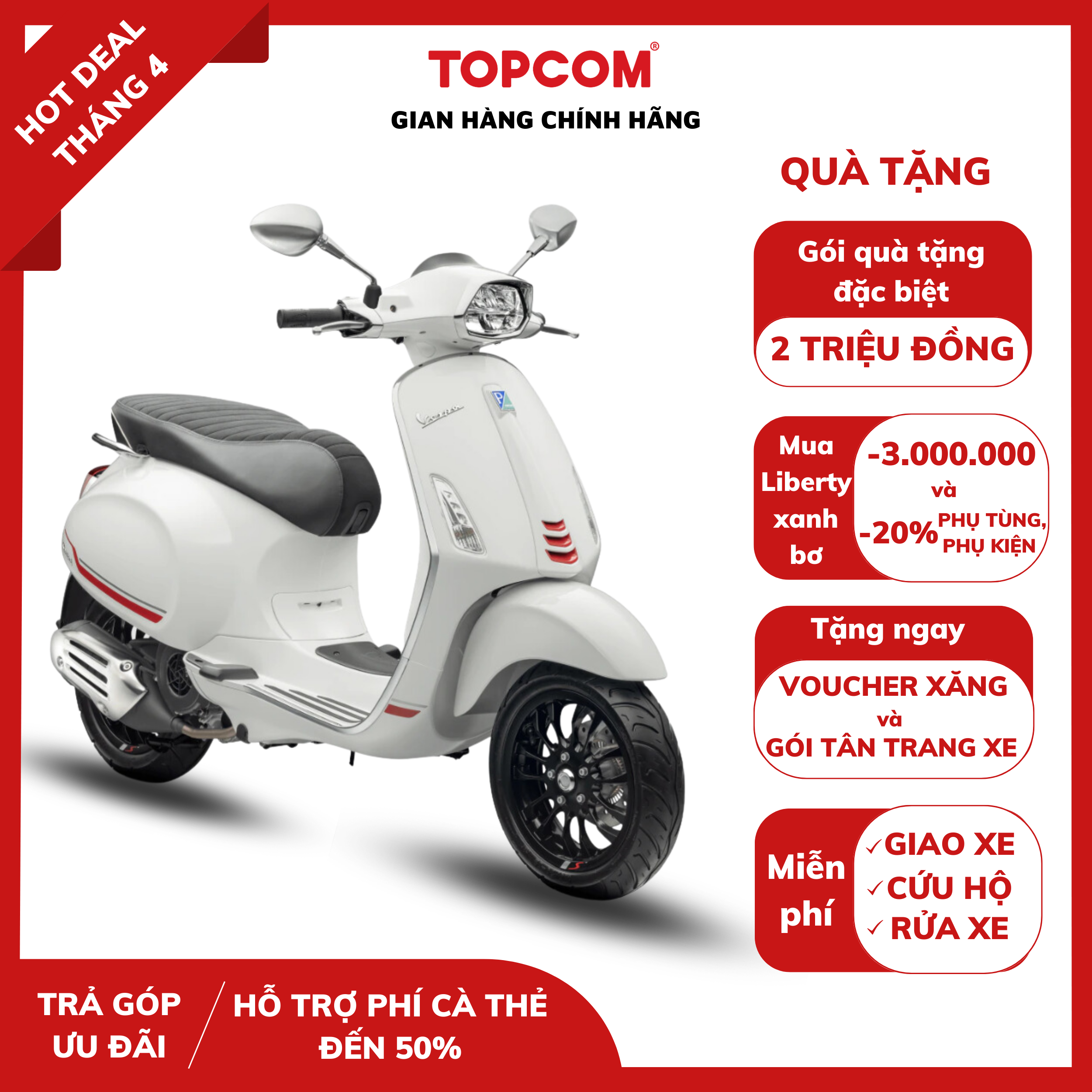 [Trả góp 0%] Xe ga Vespa Sprint 150cc